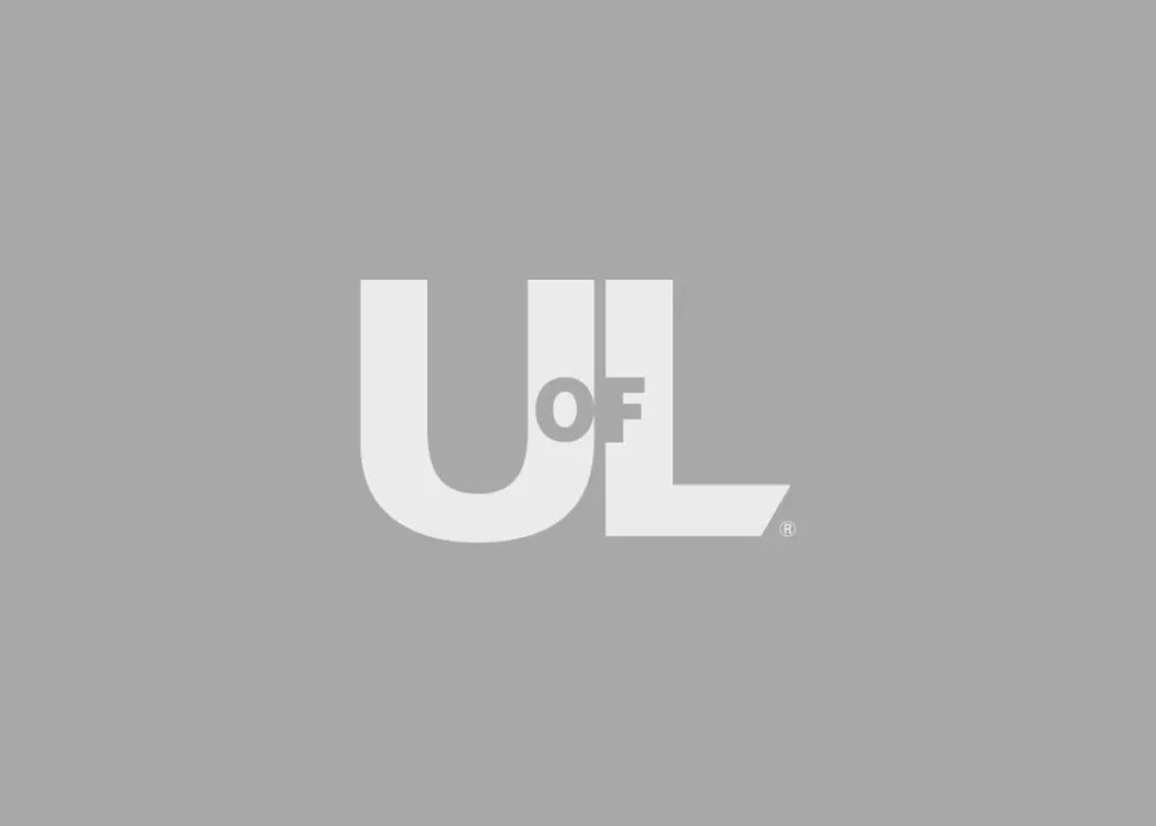 UofL logo on gray background
